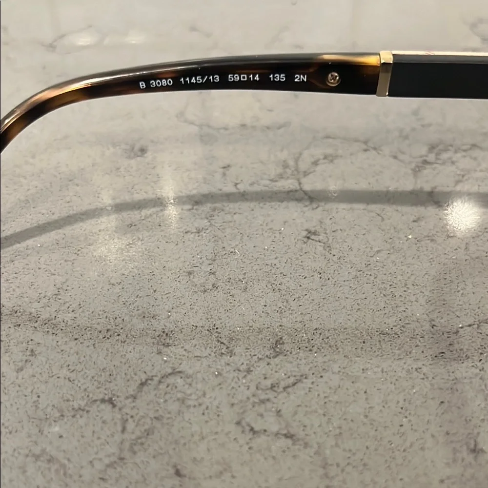 Burberry Gold Aviator Sunglasses - Prescription Lenses - Picture 7 of 12